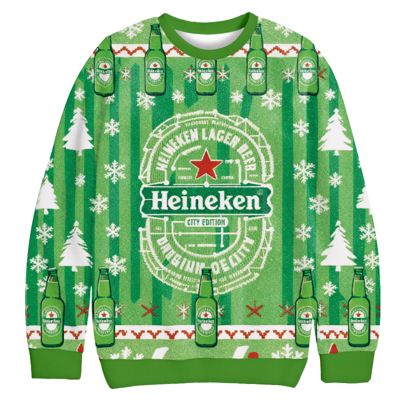 Heineken Beer Christmas Ugly Sweatshirt Christmas Gift For Friends Heineken Beer Christmas Ugly Sweatshirt Christmas Gift For Friends