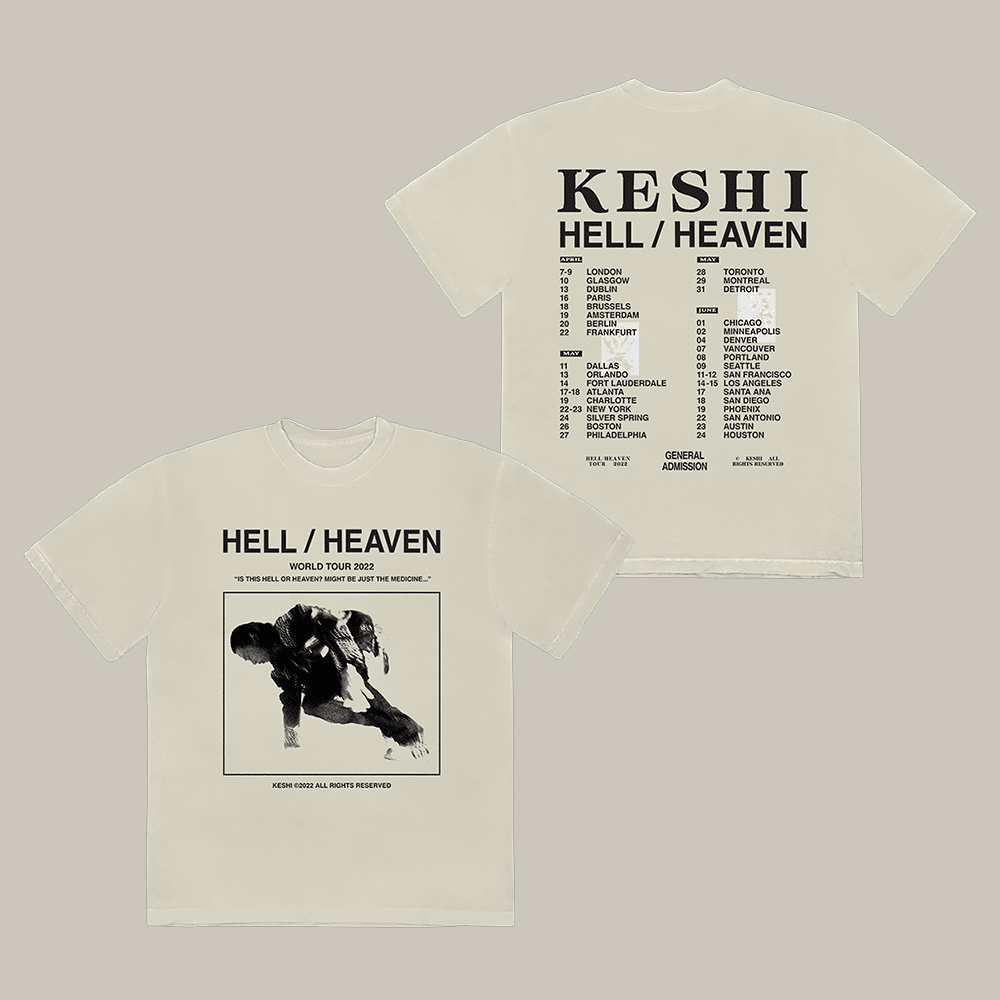 Hell Heaven World Tour Keshi T-Shirt Music Concert Tee Keshi Music Lover Present