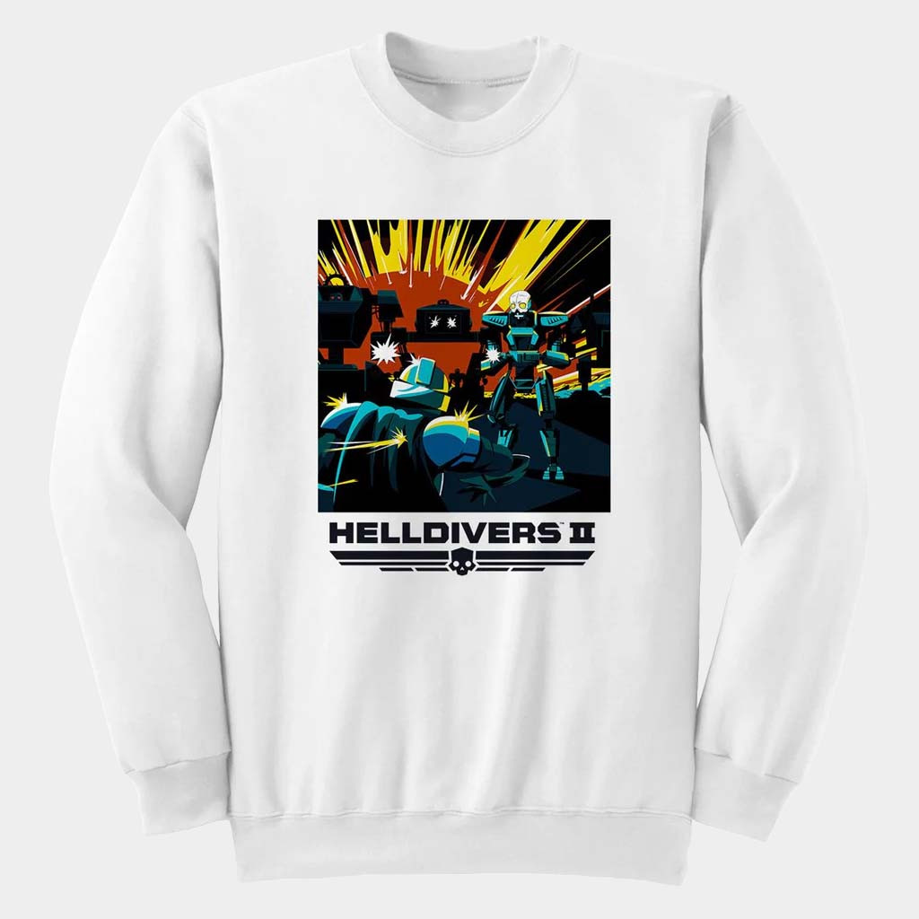 Helldivers 2 Merch Helldivers Art Sweatshirt Gift Ideas For Boyfriend