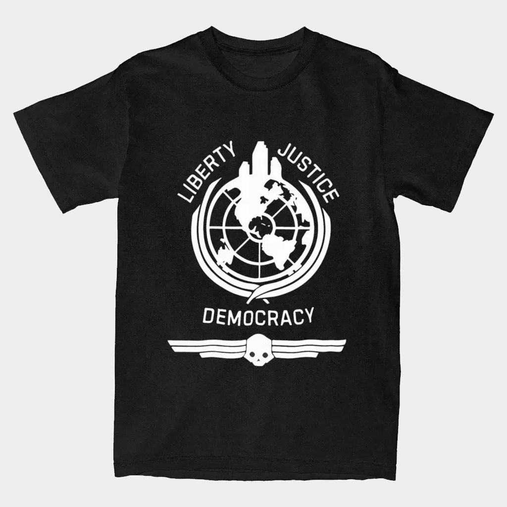 Helldivers Merch 2026 Liberty Justice Democracy T-Shirt Best Gifts For Friends Helldivers Merch 2026 Liberty Justice Democracy T-Shirt Best Gifts For Friends
