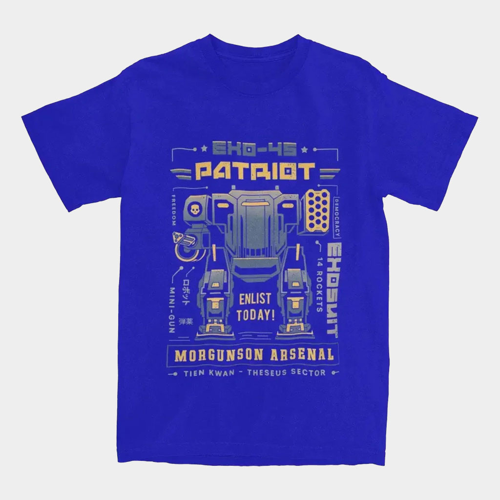 Helldivers Merch 2026 Patriot Mech T-Shirt Helldivers Shirts Gifts For Brothers