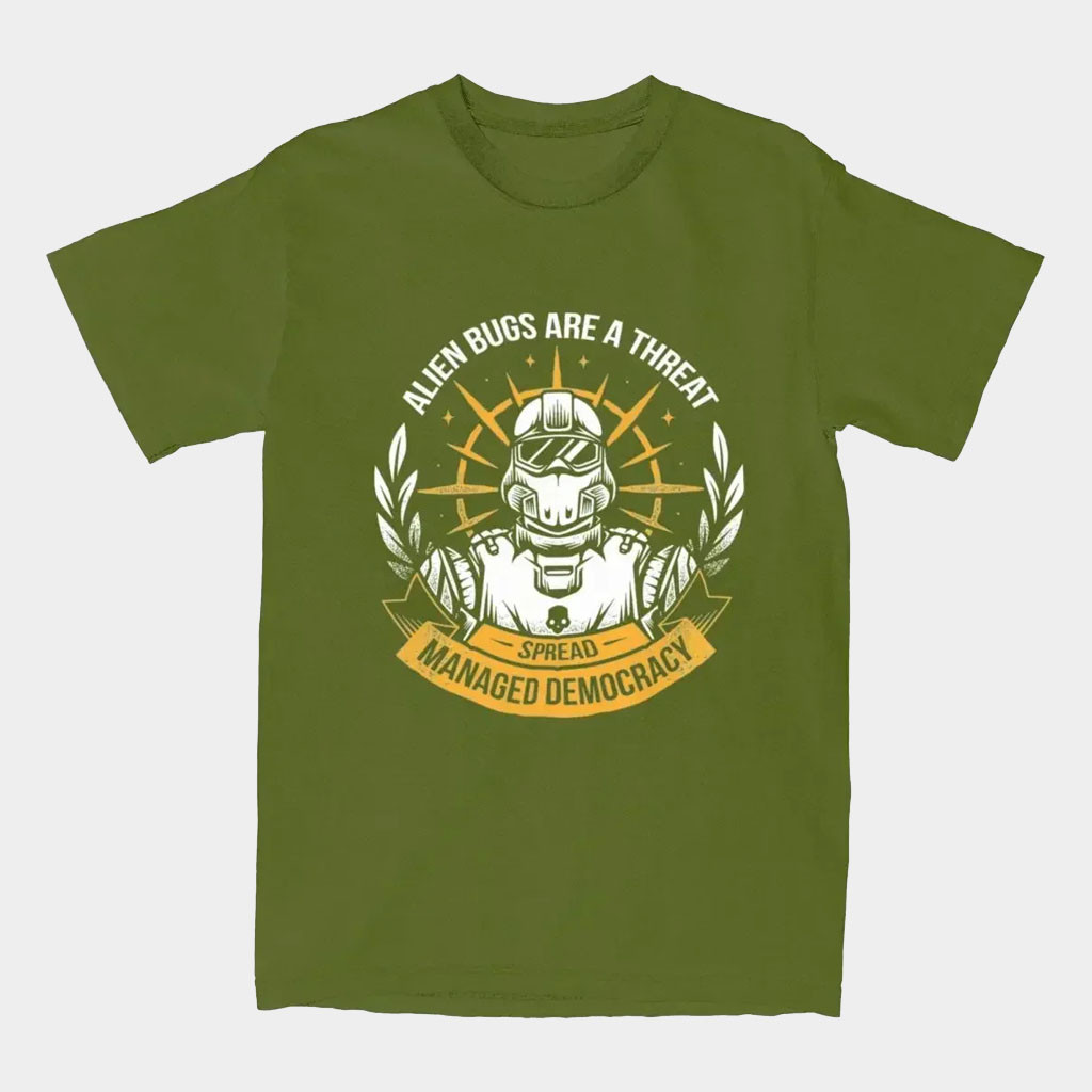Helldivers Merch 2026 Spread Managed Democracy T-Shirt Gifts Ideas For Him