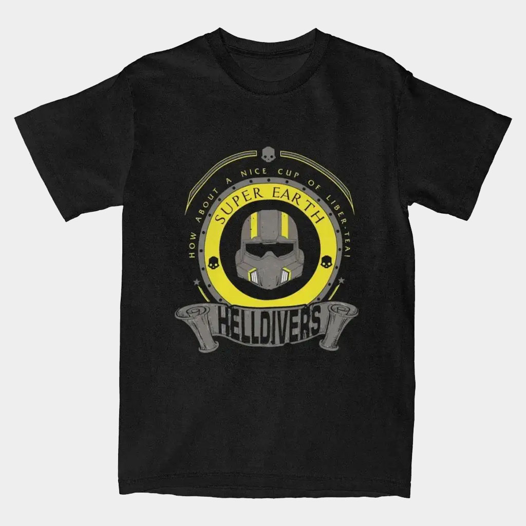 Helldivers Merch 2026 Super Earth T-Shirt Black Gifts For The Game Lover Helldivers Merch 2026 Super Earth T-Shirt Black Gifts For The Game Lover