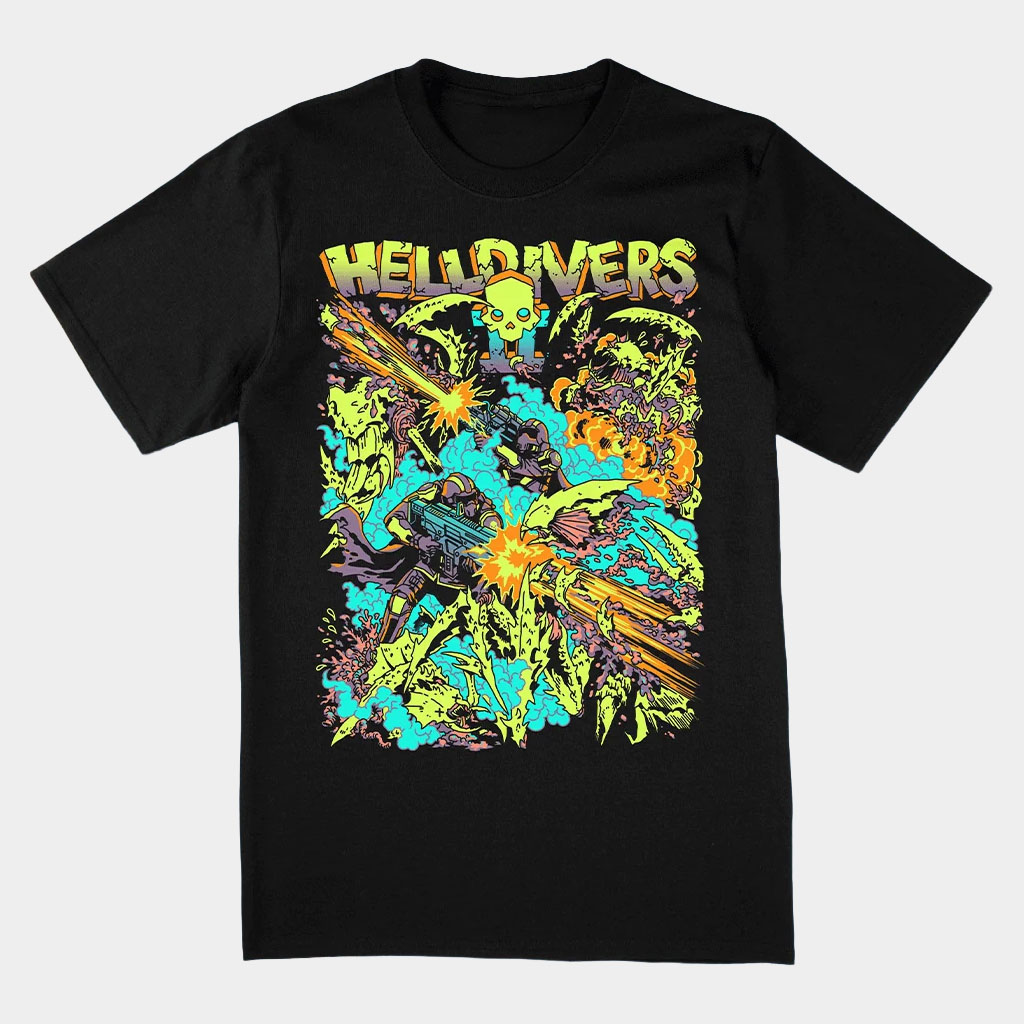 Helldivers Merch 2026 The Taste Of Freedom T-Shirt Black Gifts For Game Lovers