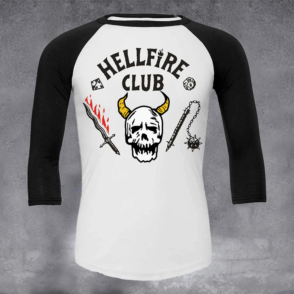 Hellfire Club Merch Stranger Things Raglan Hellfire Club Merch Fan Gift Ideas