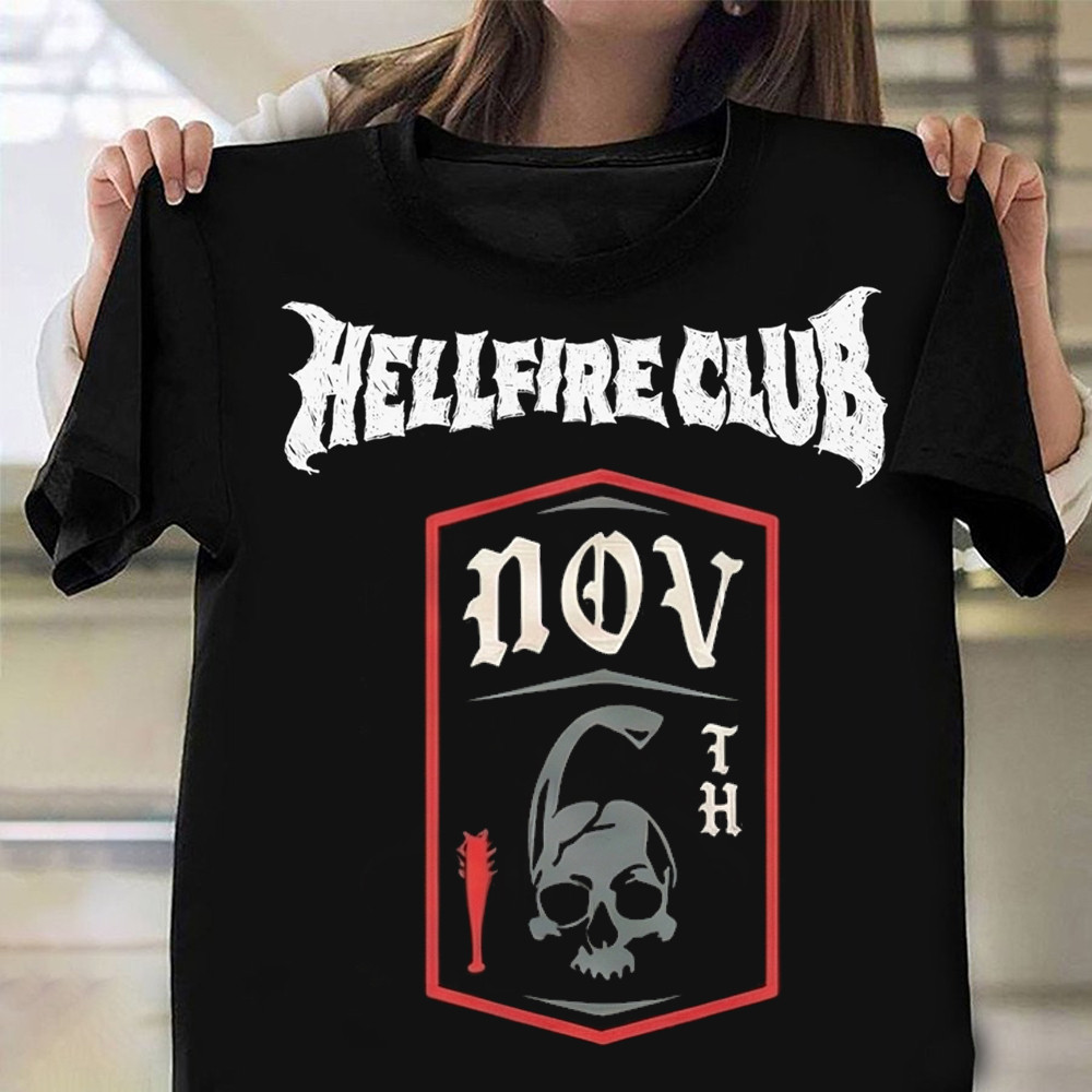 Hellfire Club Merch Stranger Things T-Shirt Skull Art Design Shirt Gift Ideas