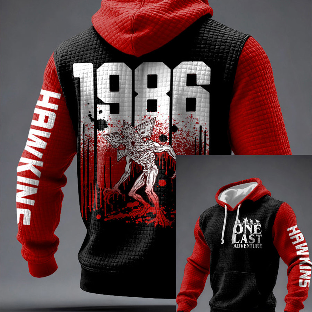 Hellfire Club Stranger Things Merch Hawkins 1986 Hoodie One Last Adventure Demogorgon Hoodie