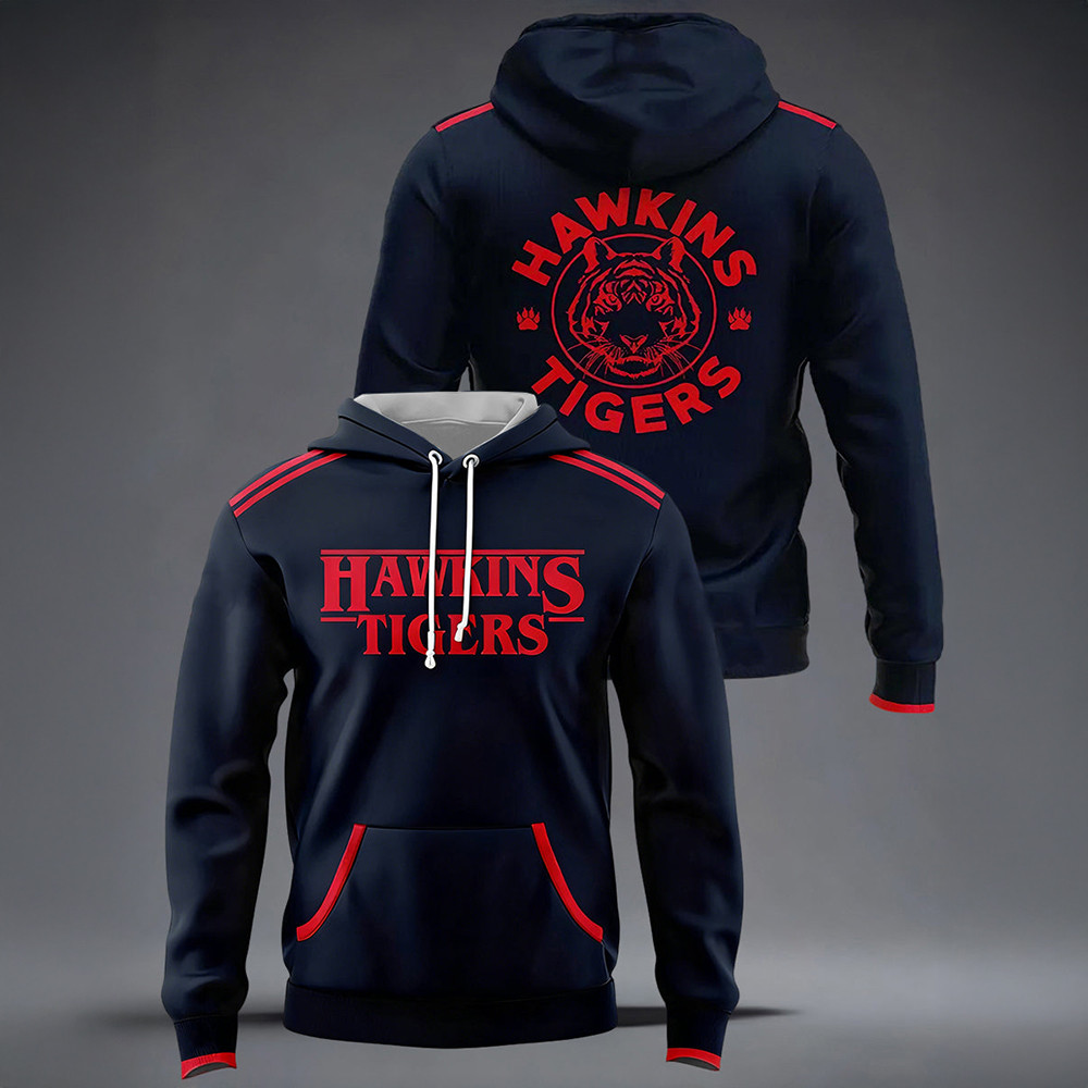 Hellfire Club Stranger Things Merch Hawkins Tigers Hoodie Stranger Things Apparel Gift For Him