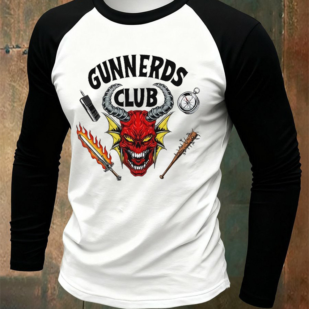 Hellfire Club Stranger Things Merch Long Sleeve Shirt Gunnerds Club Fantasy Apparel Xmas Gifts