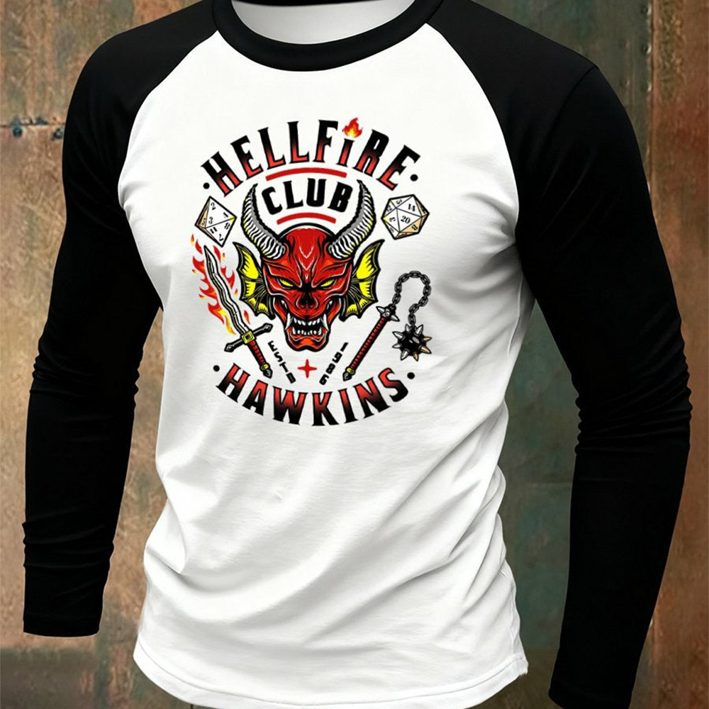 Hellfire Club Stranger Things Merch Long Sleeve Shirt Hawkins Stranger Things Clothing Gifts