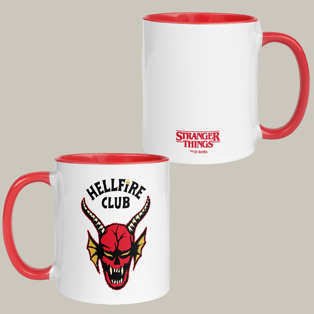 Hellfire Club Stranger Things Merch Mug Demon Logo Cup Stranger Things Fan Gifts