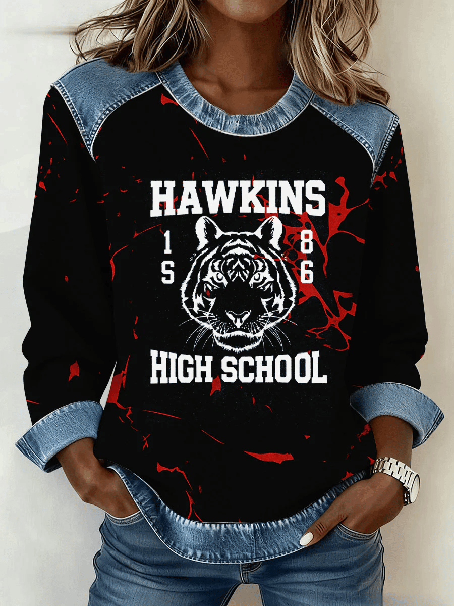 Hellfire Club Stranger Things Merch Sweatshirt Hawkins High School Tigers Sweatshirt Gifts