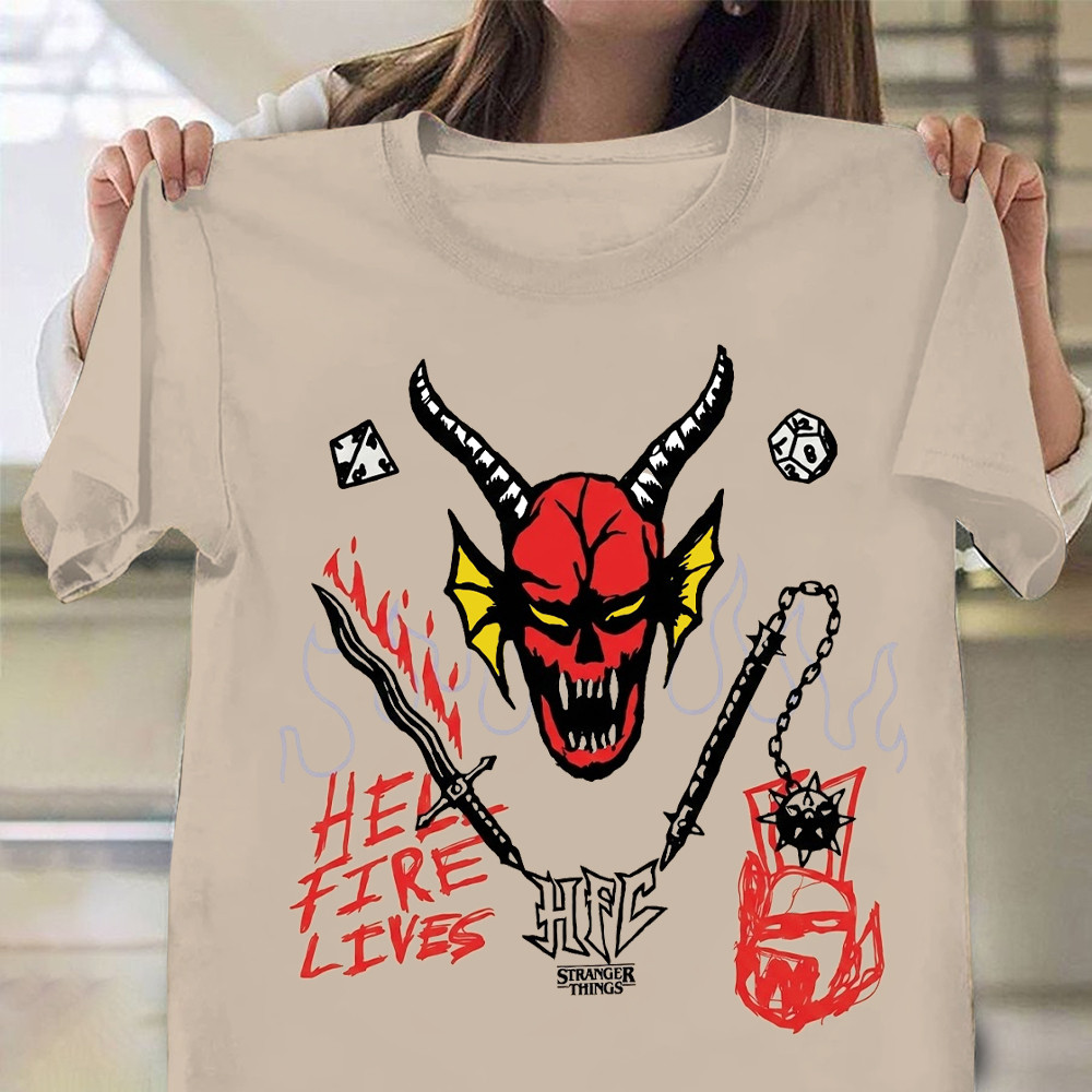 Hellfire Lives Stranger Things T-Shirt Monster Aren't Real Hellfire Club Clothing