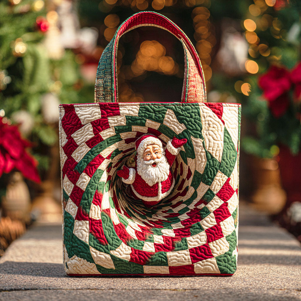 Hello Claus Quilted Tote Bag Christmas Gift For Daughter In Law