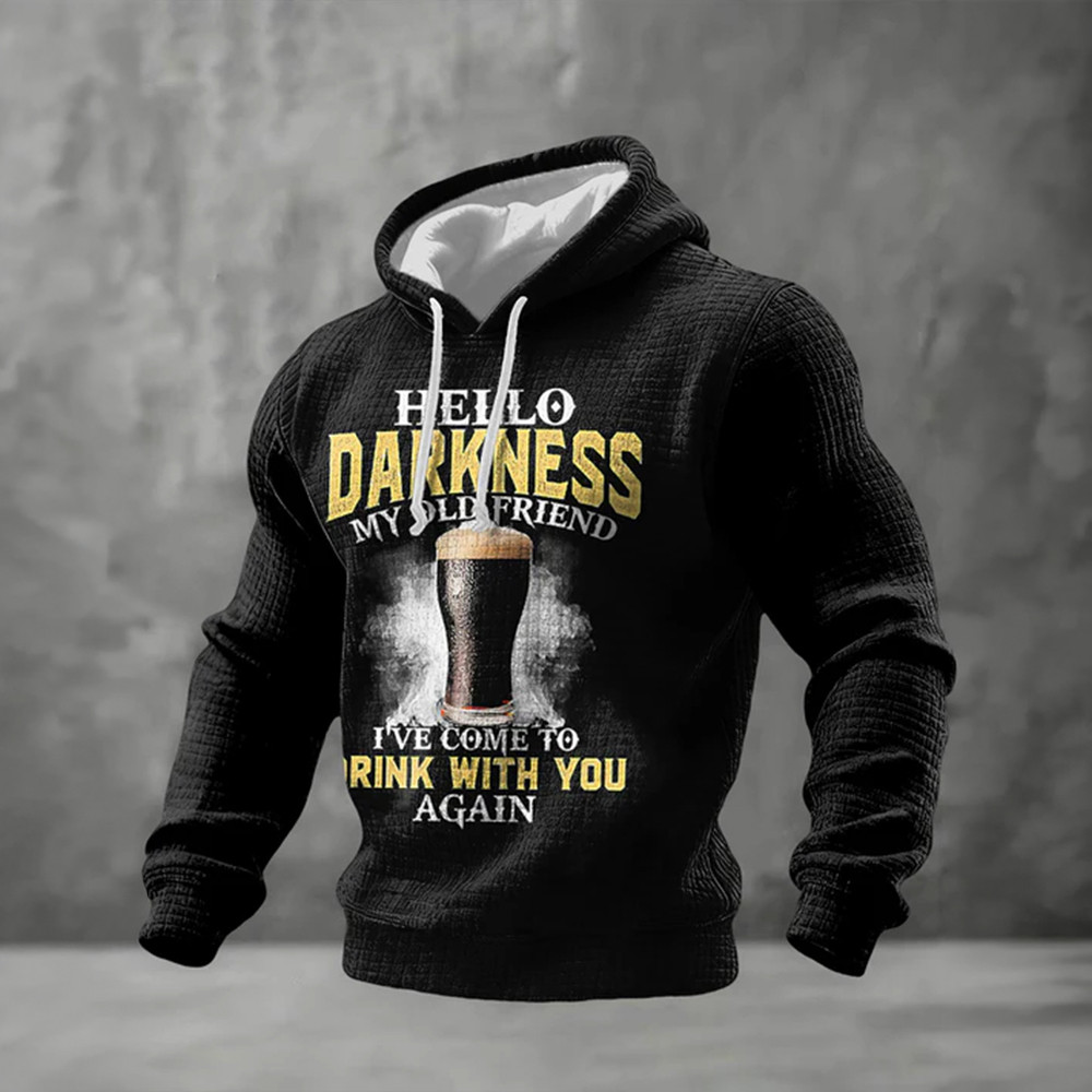 Hello Darkness My Old Friend Guinness Beer Hoodie Saint Patrick's Day Outfit Present For Father