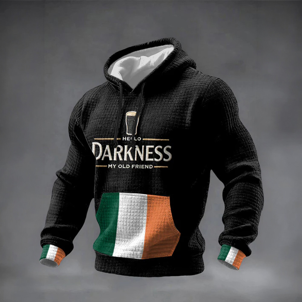 Hello Darkness My Old Friend Guinness Beer Hoodie Tricolor Flag St Patricks Day Apaprel