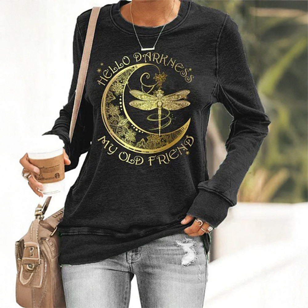 Hello Darkness My Old Friend Hippie Sweatshirt Hippie Style Apparel Present For Mother's Day