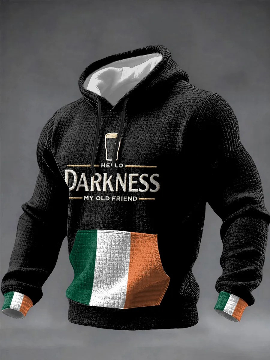 Hello Darkness My old Friend Hoodie Irish Culture St Paddys Day Apparel Holiday Gift For Husband