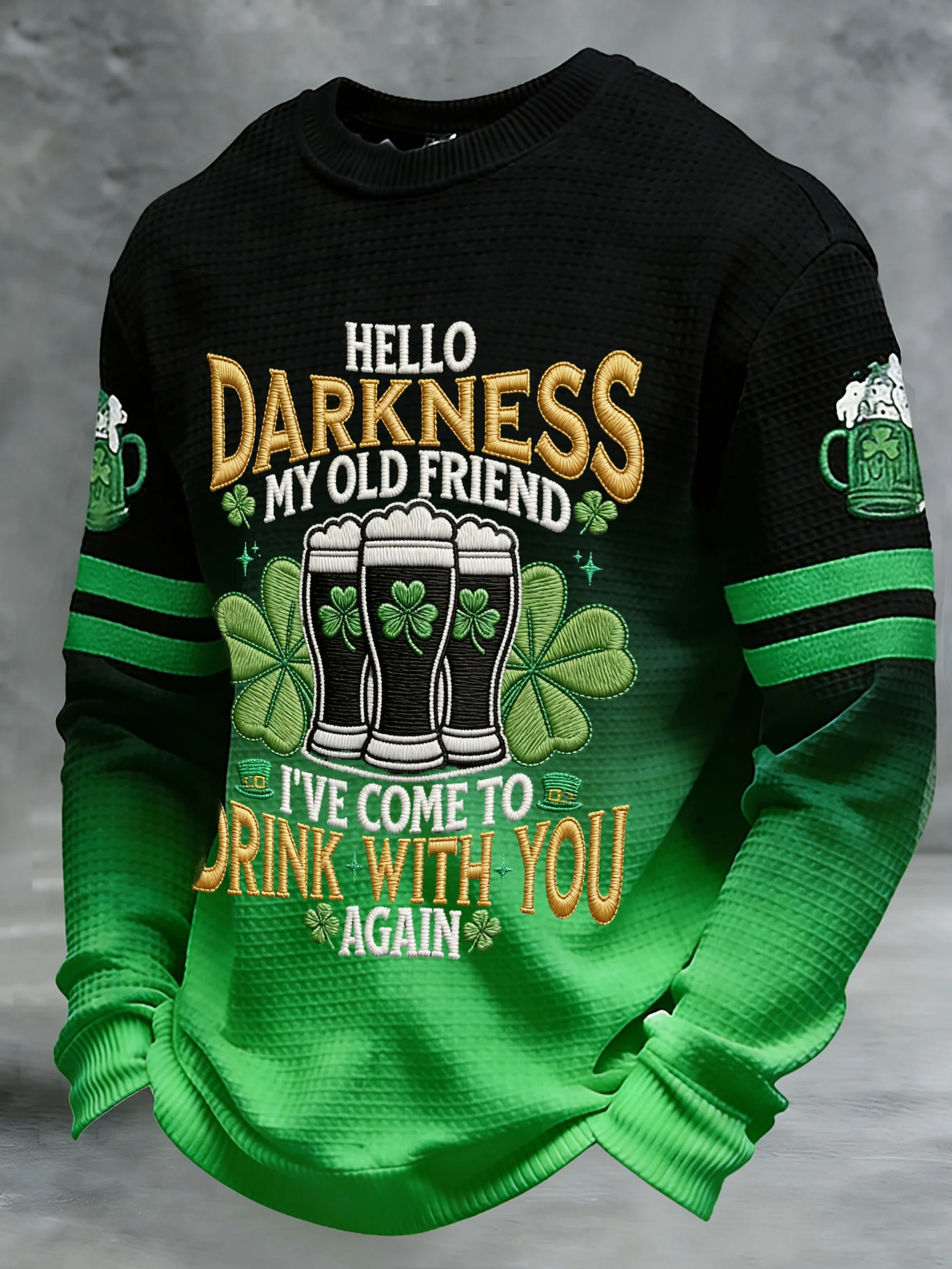 Hello Darkness My Old Friend Long Sleeve Shirt St Patricks Day Irish Beer Drink Gift For Him
