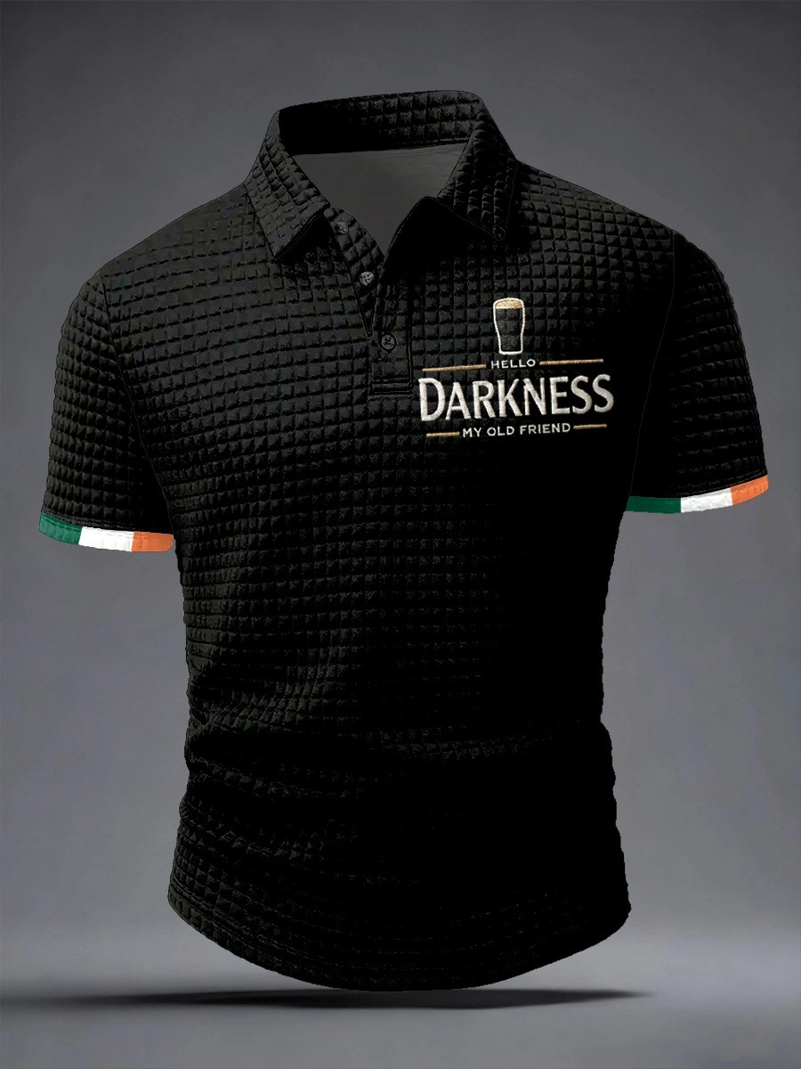 Hello Darkness My Old Friend Polo Shirt Irish Stout Beer St Patricks Day Fan Gear Best Gift For Irish
