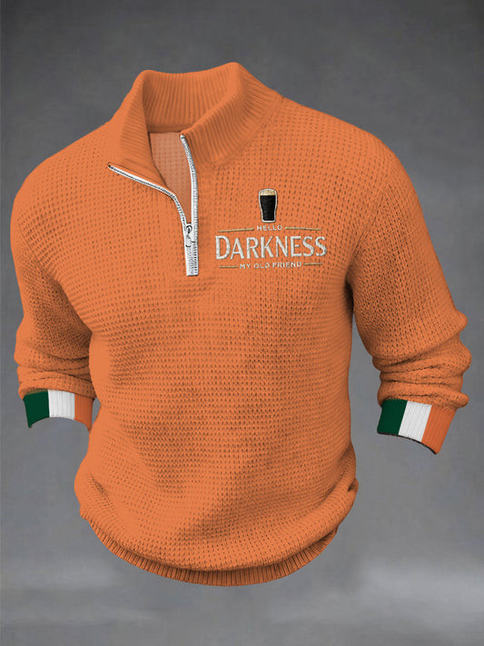 Hello Darkness My Old Friend Pullover St Patrick's Day Irish Orange Guinness Funny Outfit