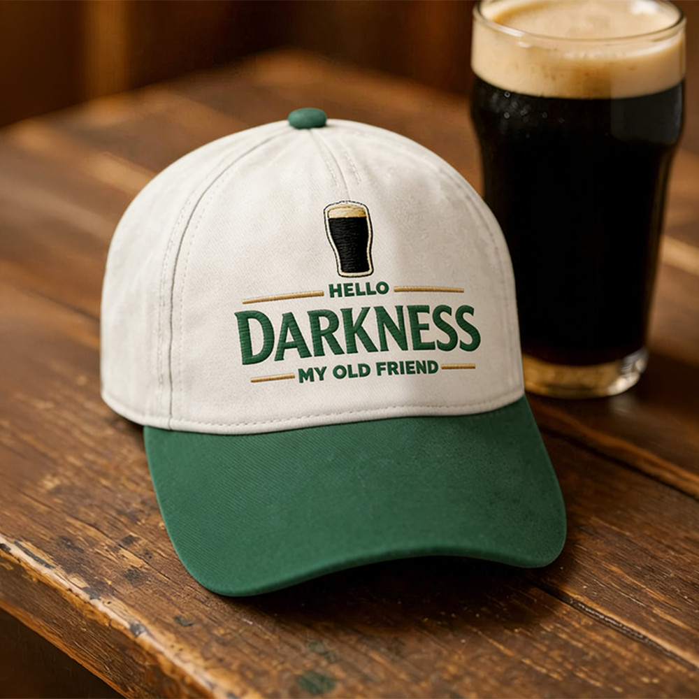 Hello Darkness My Old Friend St Patricks Day Hat Saint Patrick's Day Baseball Cap Cool Gift Idea