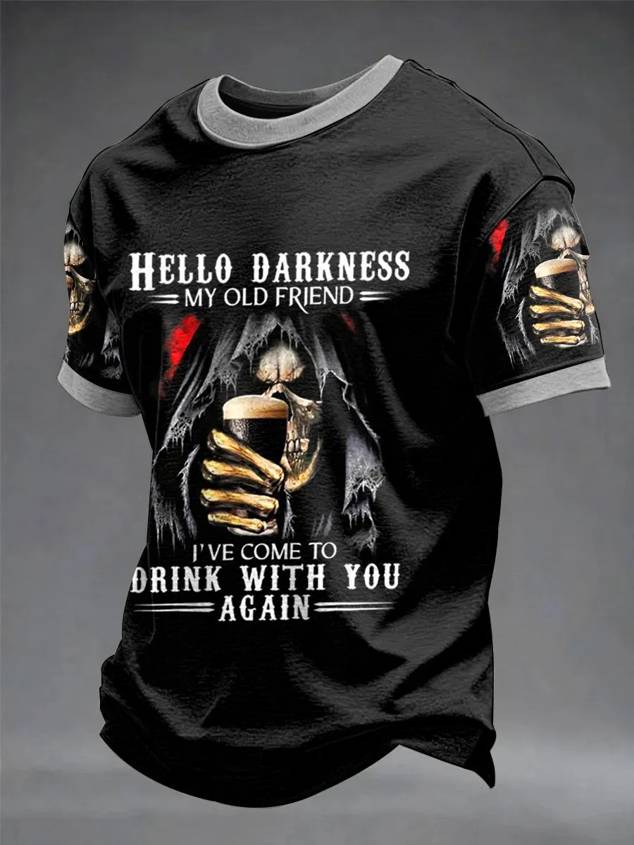 Hello Darkness My Old Friend T-Shirt I've Come To Drink With You Again Shirt Irish Culture Gift
