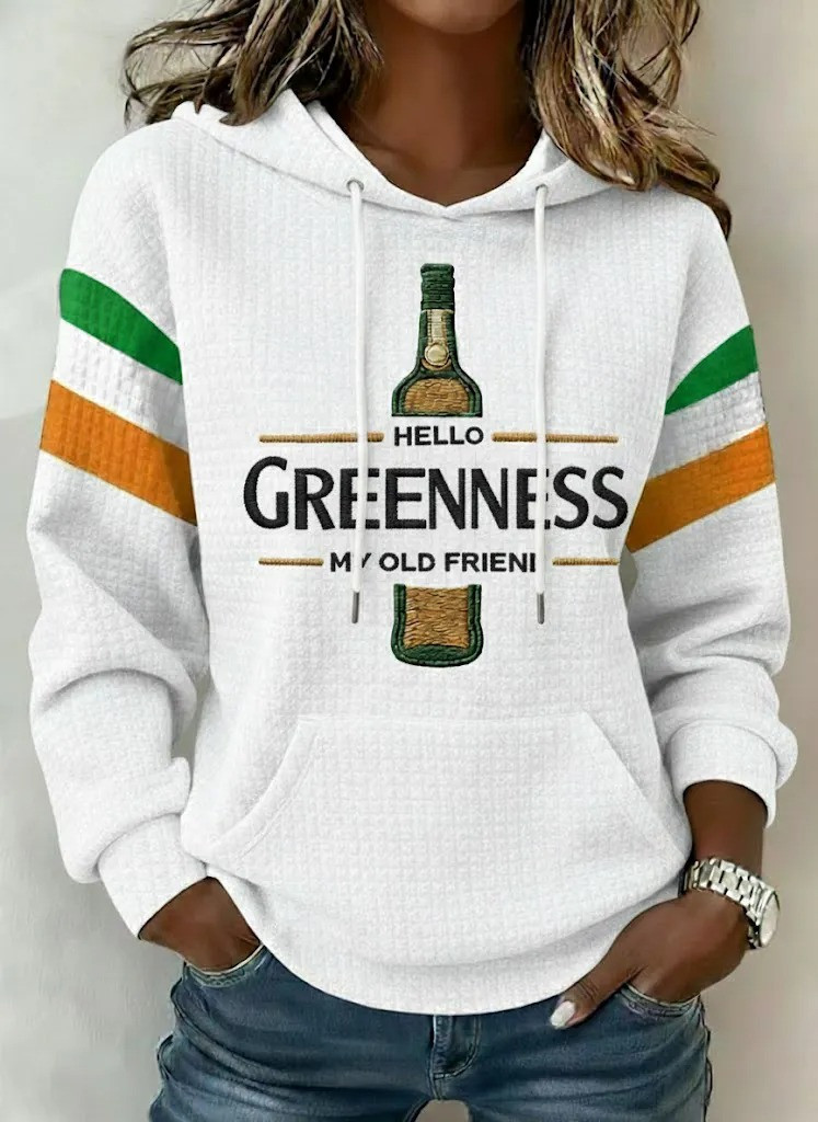 Hello Greenness My Old Friend Irish Whiskey Hoodie Ireland Flag Sweatshirt St Patricks Day Gift Ideas