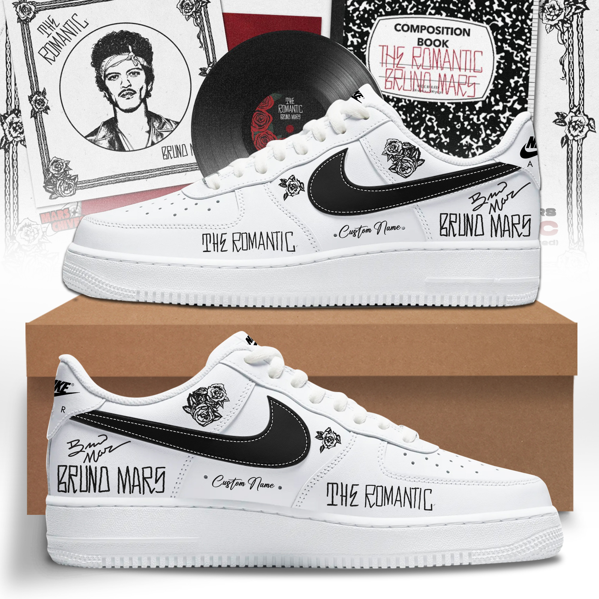 Hello Kitty Bruno Mars Tokyo Shoes The Romantic Tour Merch Gift For Youth