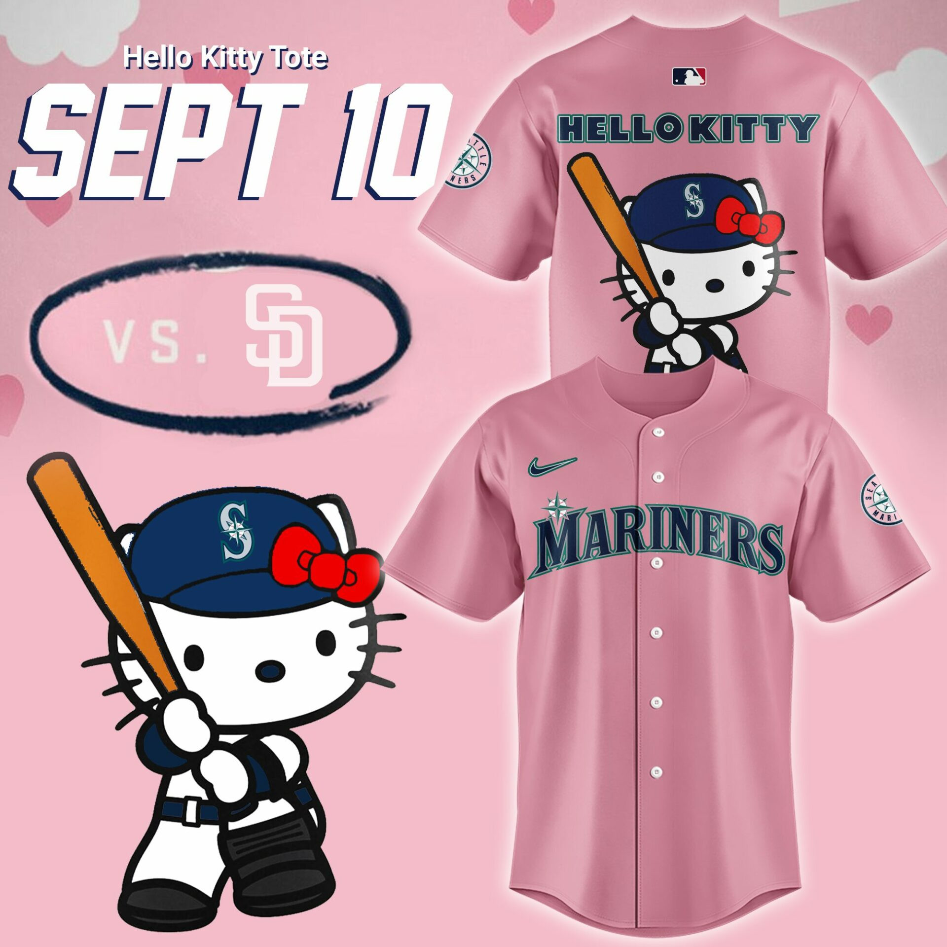Hello Kitty Night September 10th Jersey Baseball Coach Gift Ideas