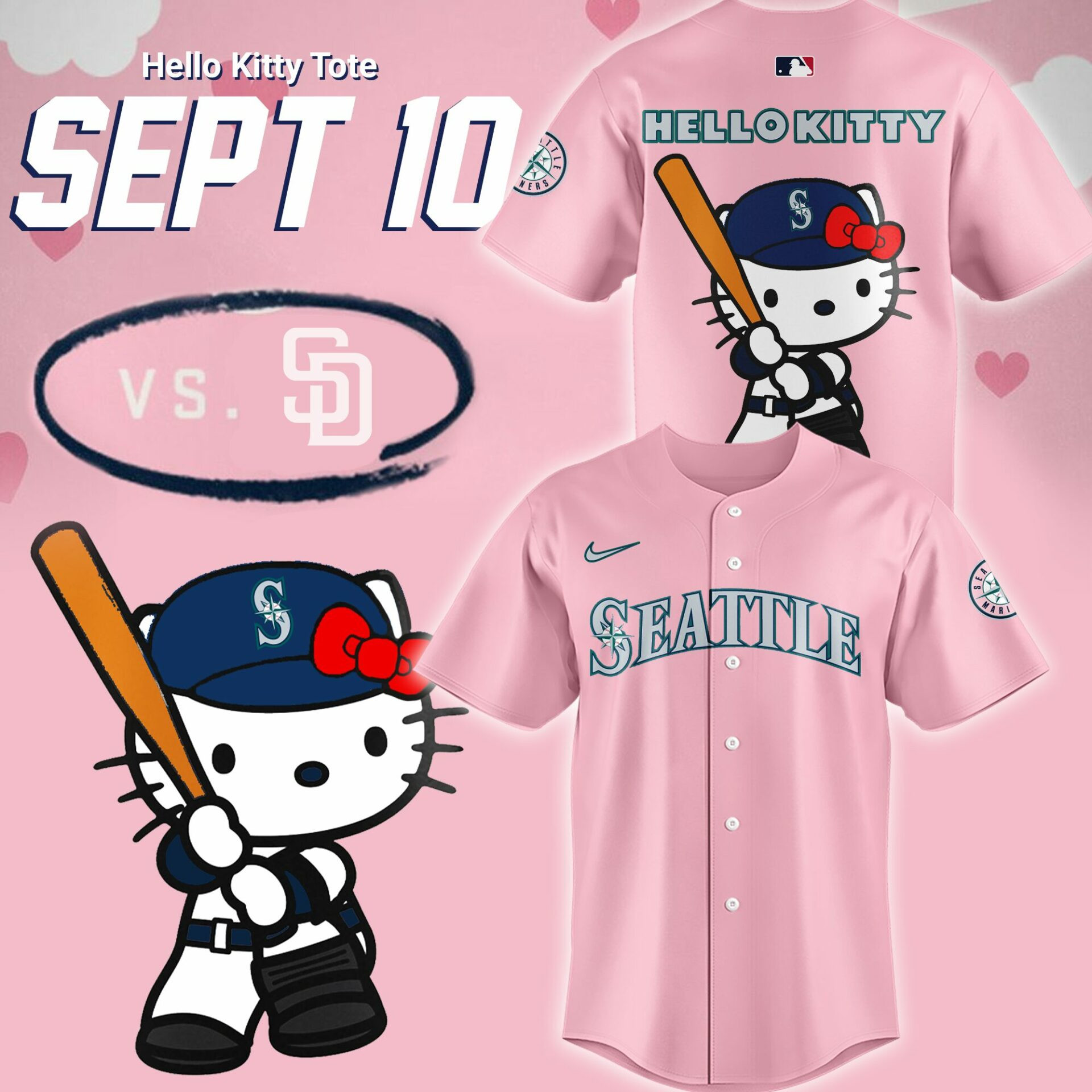 Hello Kitty Night September 10th Jersey Baseball Mom Gifts