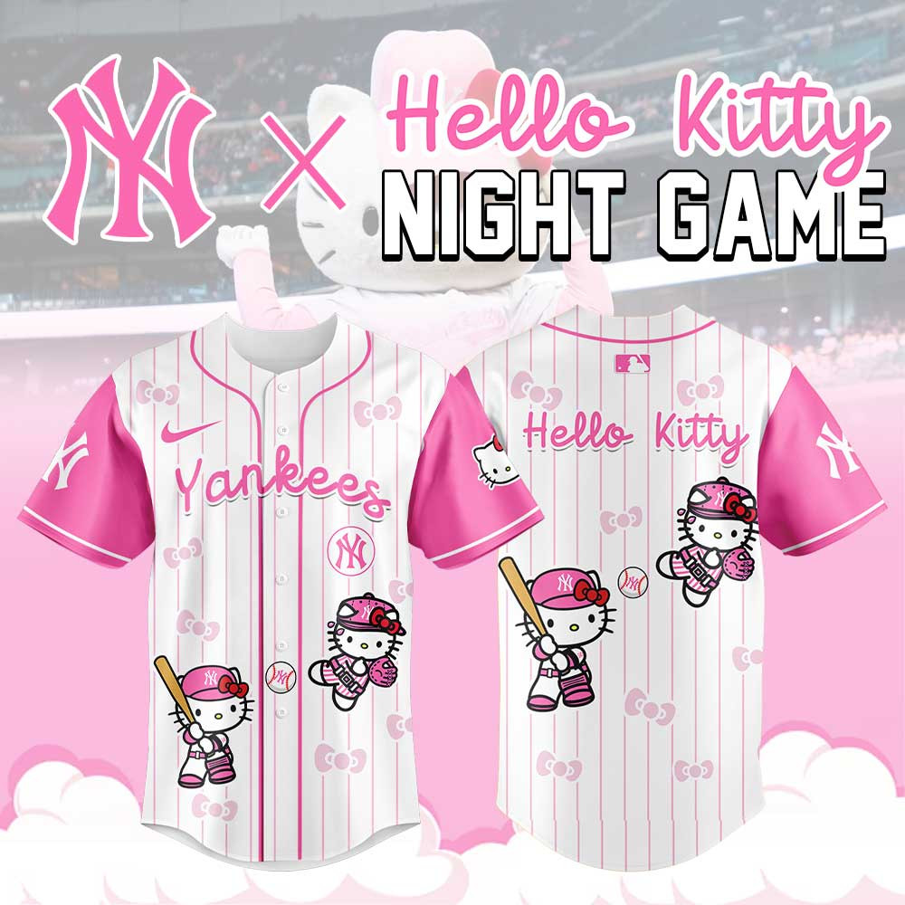 Hello Kitty X New York Yankees Baseball Jersey Presents For Baseball Fans
