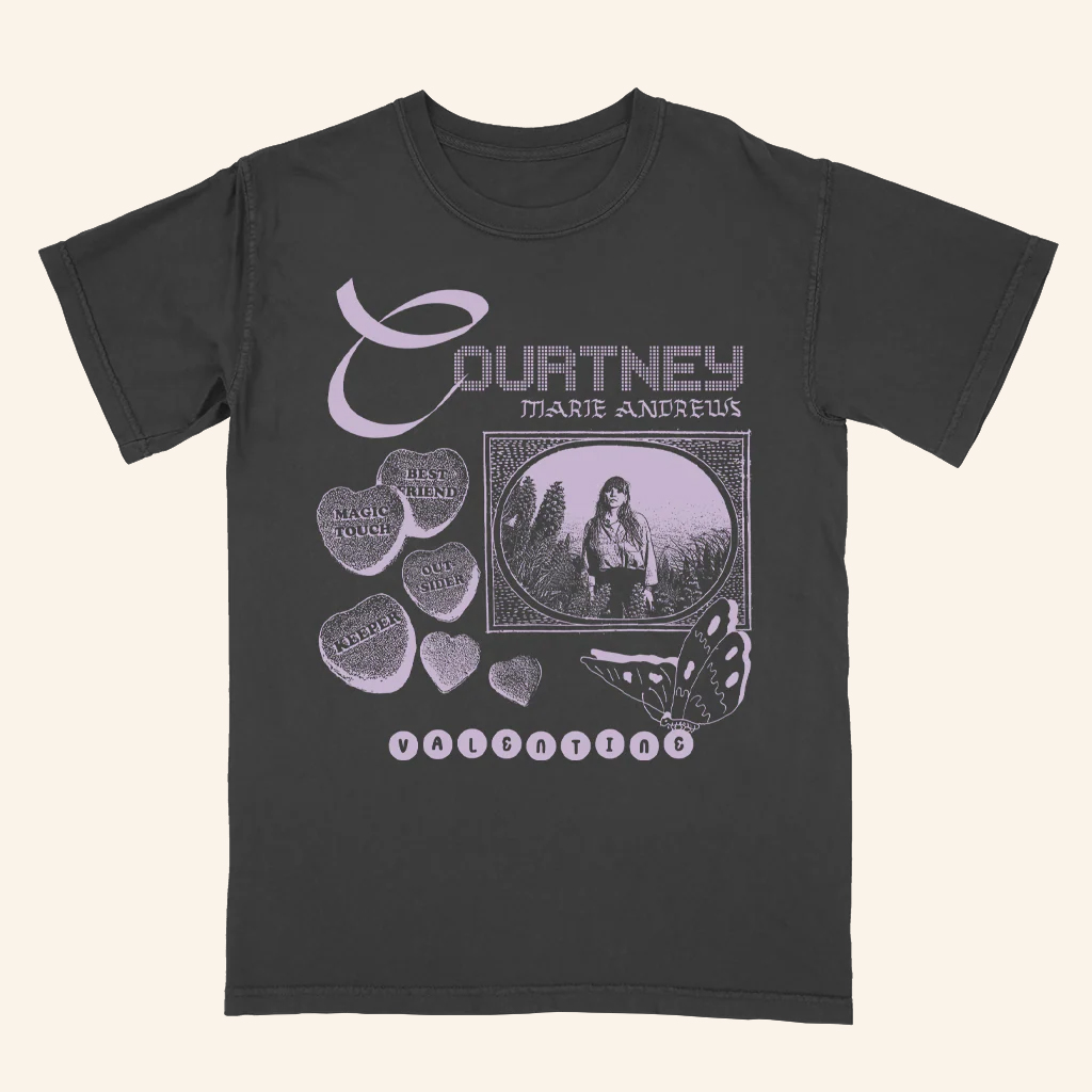 Hello Merch Courtney Marie Andrews Valentine Graphite T-Shirt Gifts For Sister Hello Merch Courtney Marie Andrews Valentine Graphite T-Shirt Gifts For Sister