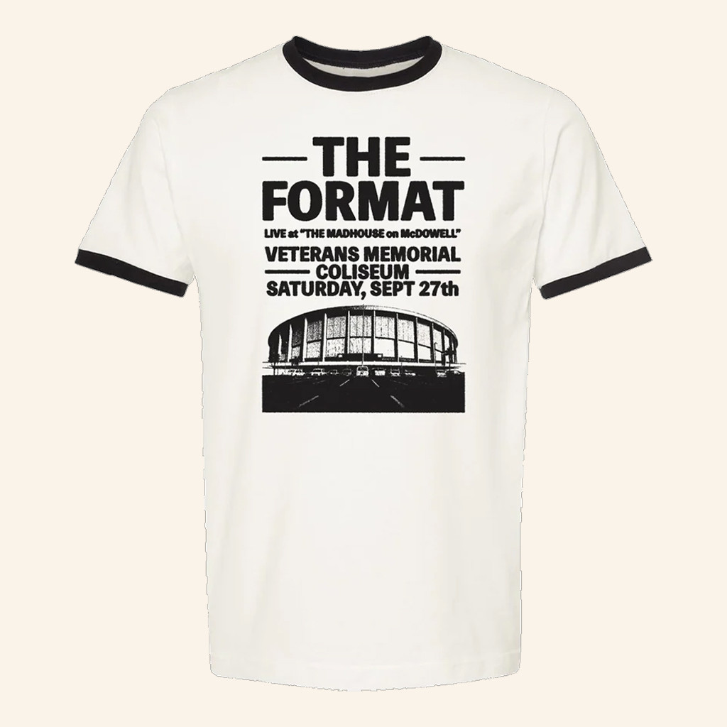 Hello Merch The Format Veterans Memorial Coliseum Phoenix Ringer T-Shirt The Format Merch