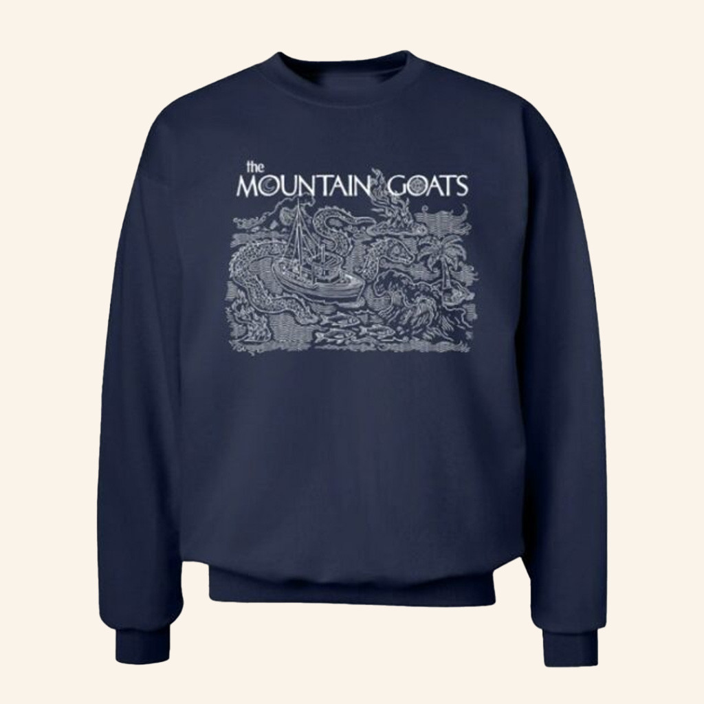 Hello Merch The Mountain Goats Sea Monster Navy Sweatshirt Gift Ideas For Him Hello Merch The Mountain Goats Sea Monster Navy Sweatshirt Gift Ideas For Him