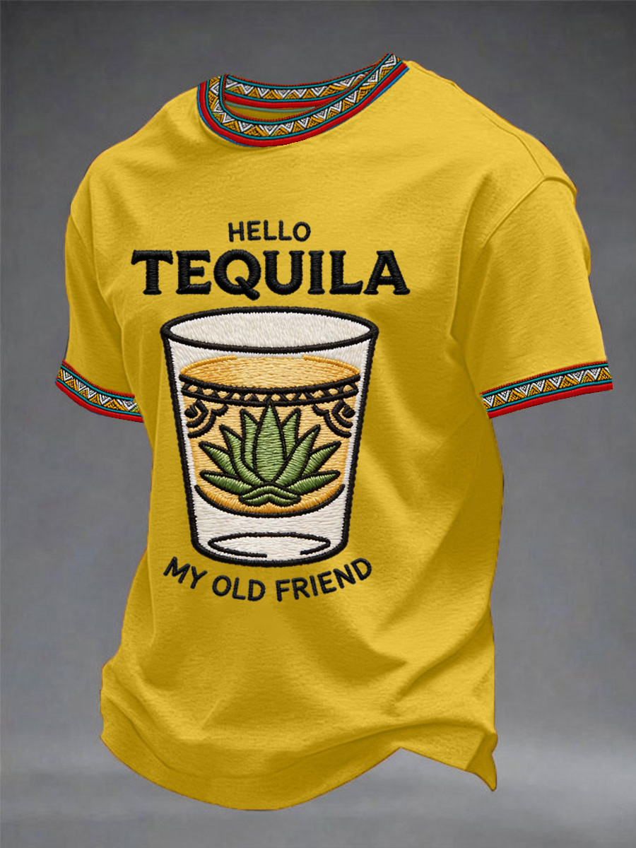 Hello Tequila My Old Friend T-Shirt Mexican Fiesta Party Drinking Clothing Gift Ideas
