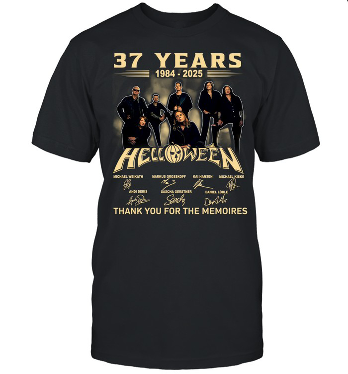Helloween 1986 - 2026 Anniversary Merch Helloween 37 Years 1984-2025 T-Shirt Music Lover Gift
