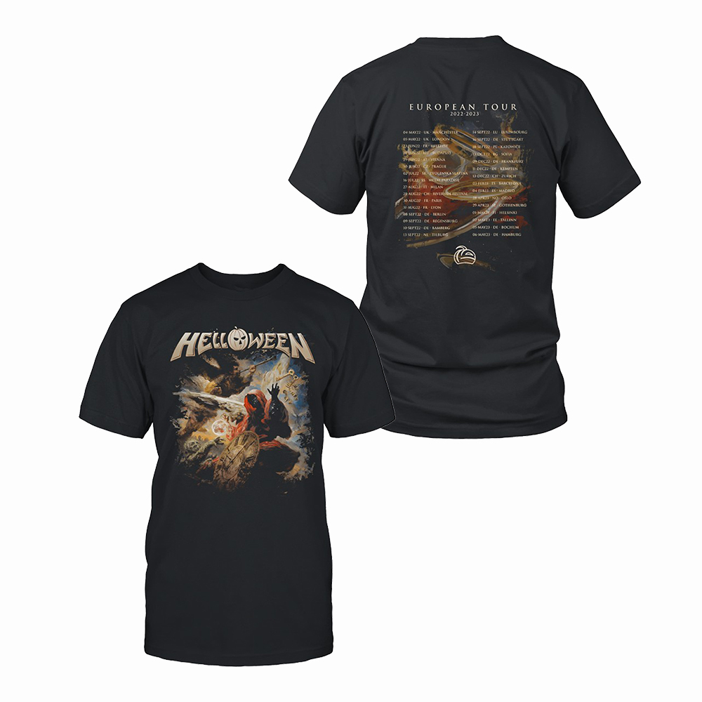 Helloween 1986 - 2026 Anniversary Merch Helloween European Tour 2022-2023 T-Shirt Fan Gift