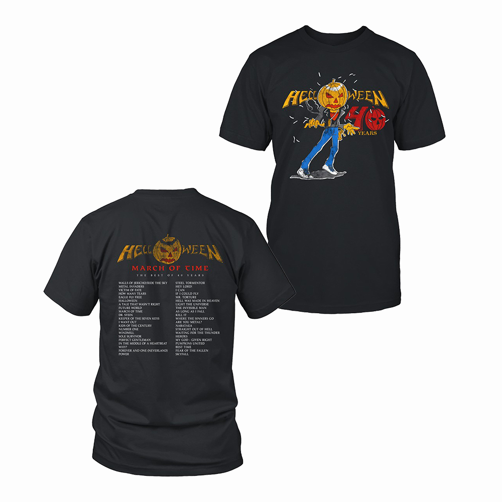 Helloween 1986 - 2026 Anniversary Merch Helloween March Of Time 40 Years T-Shirt Fan Gift