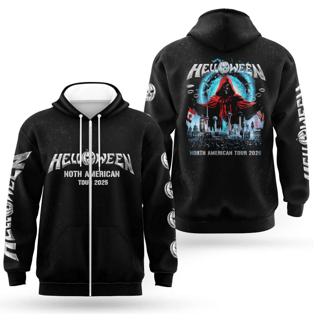 Helloween 1986 - 2026 Anniversary Merch Helloween North American Tour Hoodie Music Gift