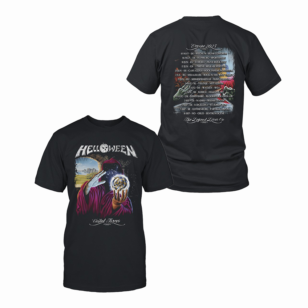 Helloween 1986 - 2026 Anniversary Merch Helloween United Forces T-Shirt Fan Gift