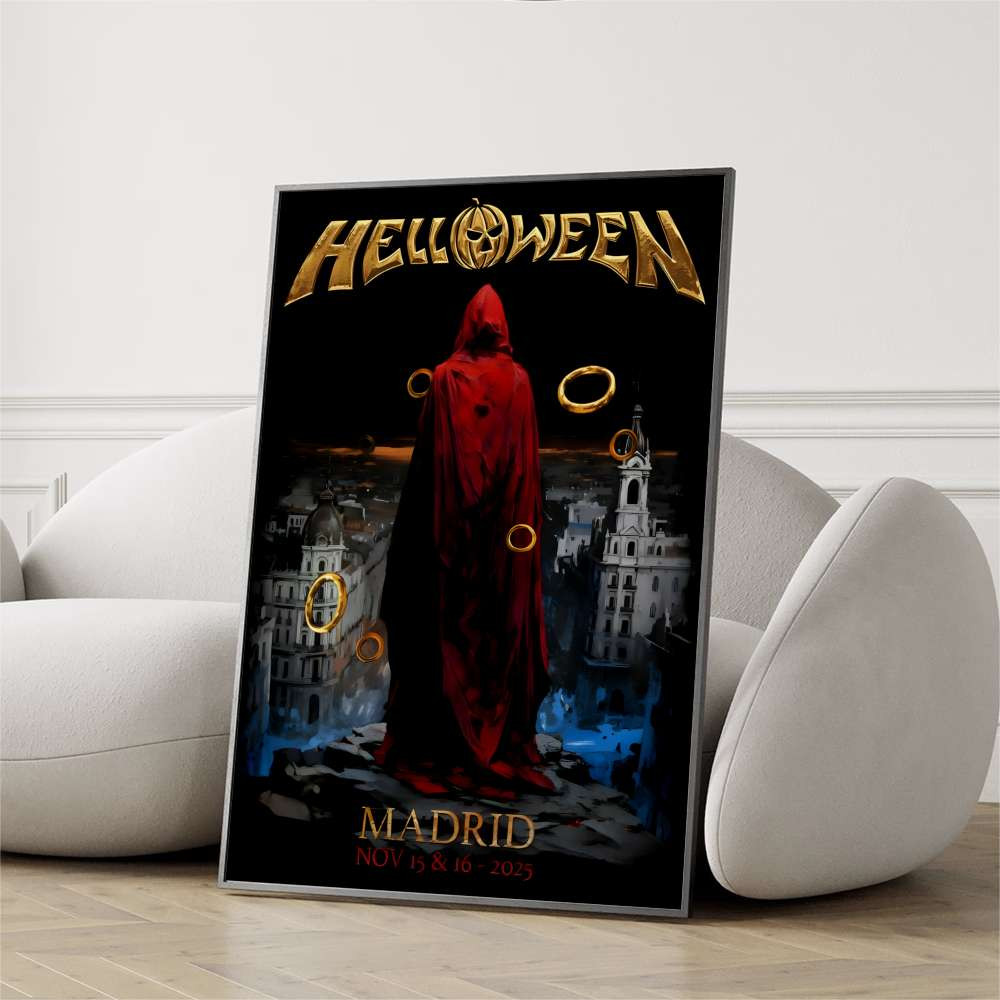 Helloween 40th Anniversary Merch Helloween Madrid Nov 15 & 16 - 2025 Poster Music Gift