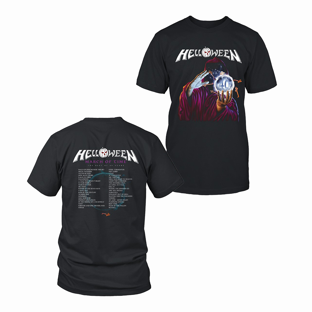 Helloween 40th Anniversary Merch Helloween March Of Time T-Shirt Fan Gift