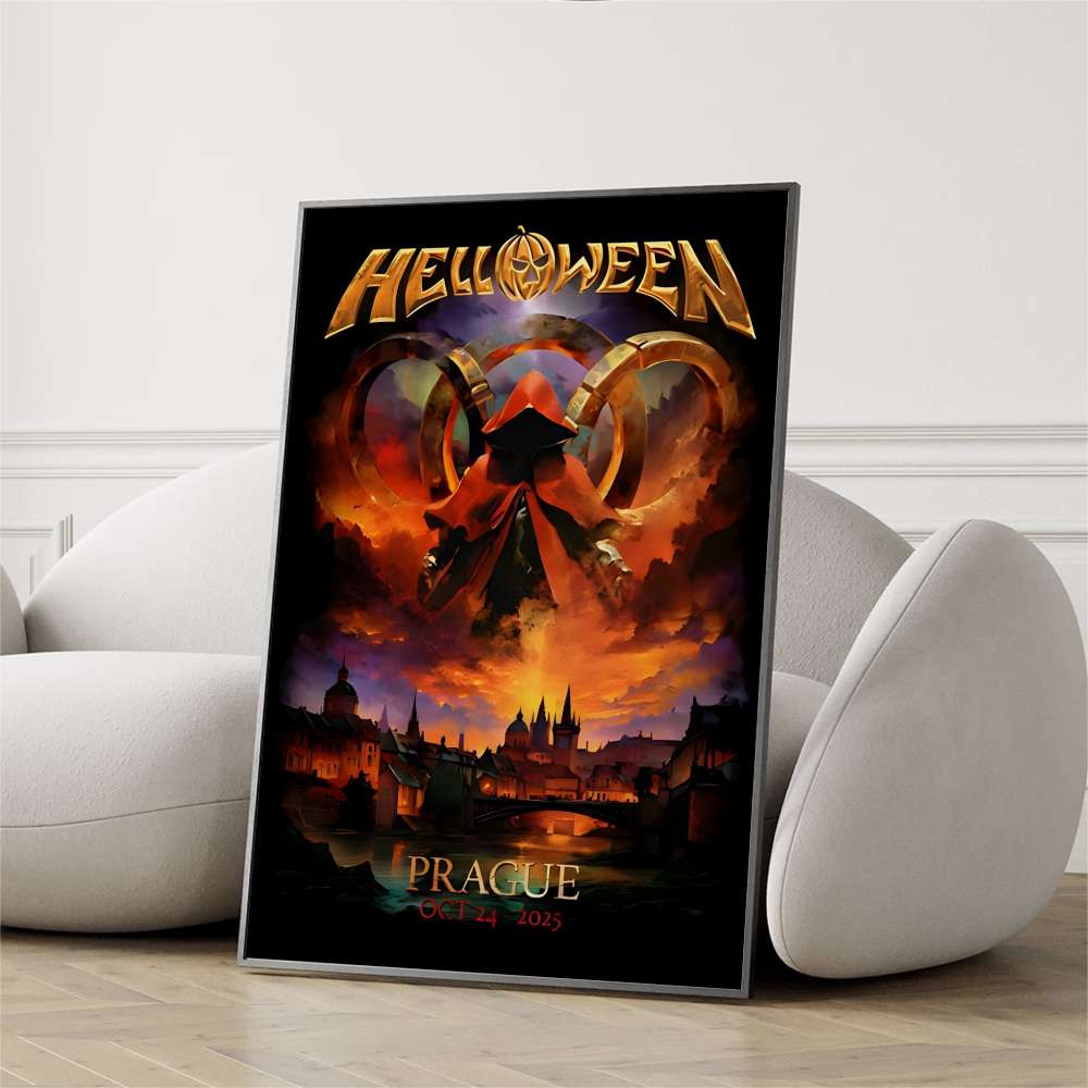 Helloween 40th Anniversary Merch Helloween Prague Oct 24 2025 Poster Music Lover Present
