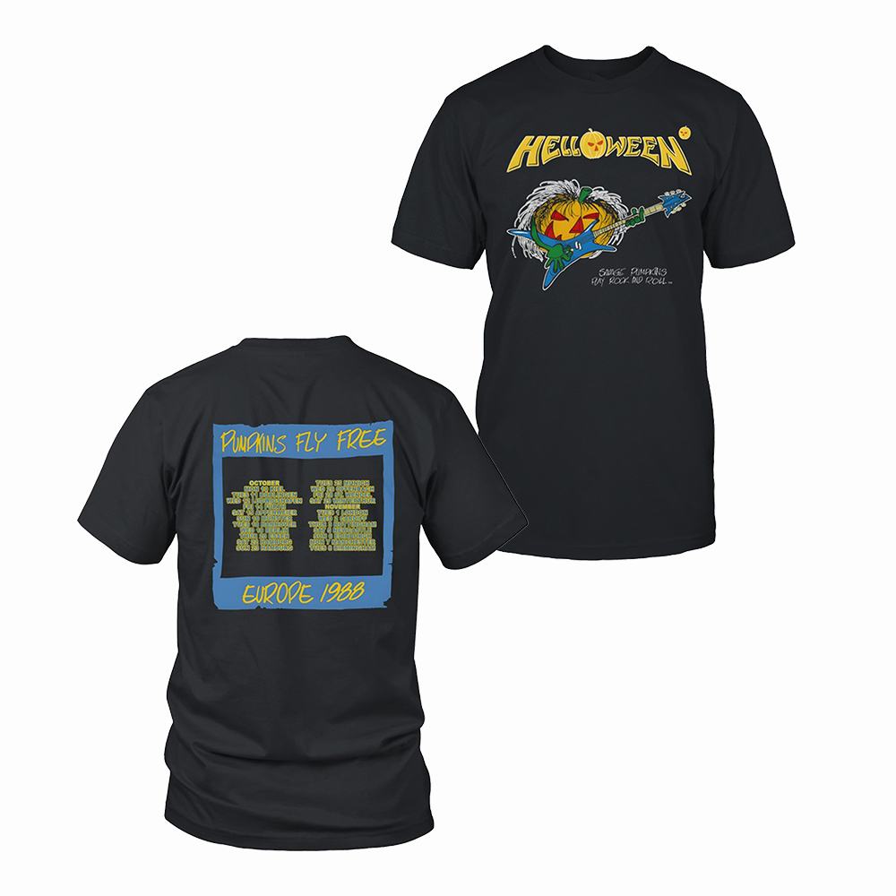 Helloween 40th Anniversary Merch Helloween Pumpkins Fly Free T-Shirt Gift For Music Lovers