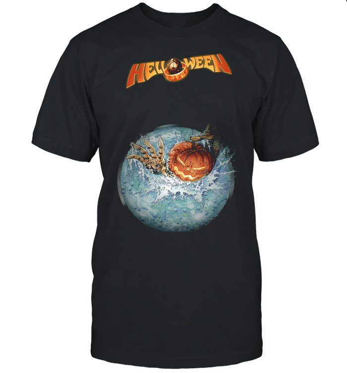 Helloween 40th Anniversary Merch Helloween Witch Pumpkin T-Shirt Music Fan Present
