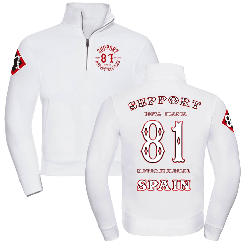 Hells Angels Support 81 World Half Zip Jacket Big Red Machine Spain Support 81 Jacket