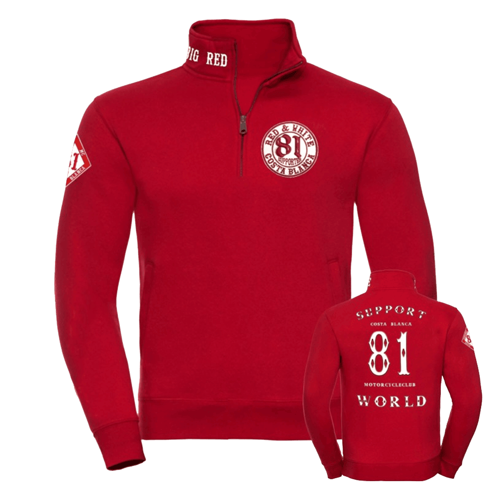 Hells Angels Support 81 World Half Zip Jacket Big Red Machine Support 81 Jacket Husband Gifts