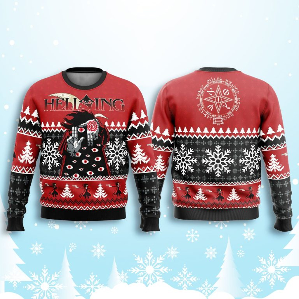 Hellsing God With Us Ugly Christmas Sweater Good Christmas Gifts For Boyfriend
