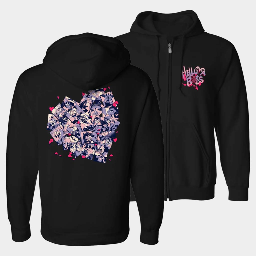 Helluva Boss Merch From Helluva Boss With Love Zip Up Hoodie Birthday Gift For Her